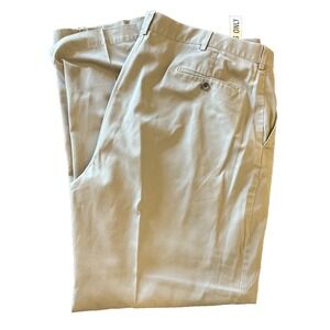 Polo Ralph Lauren Classic Fit Flat Front Dark Khaki Pants Mens Size 40x32 Office